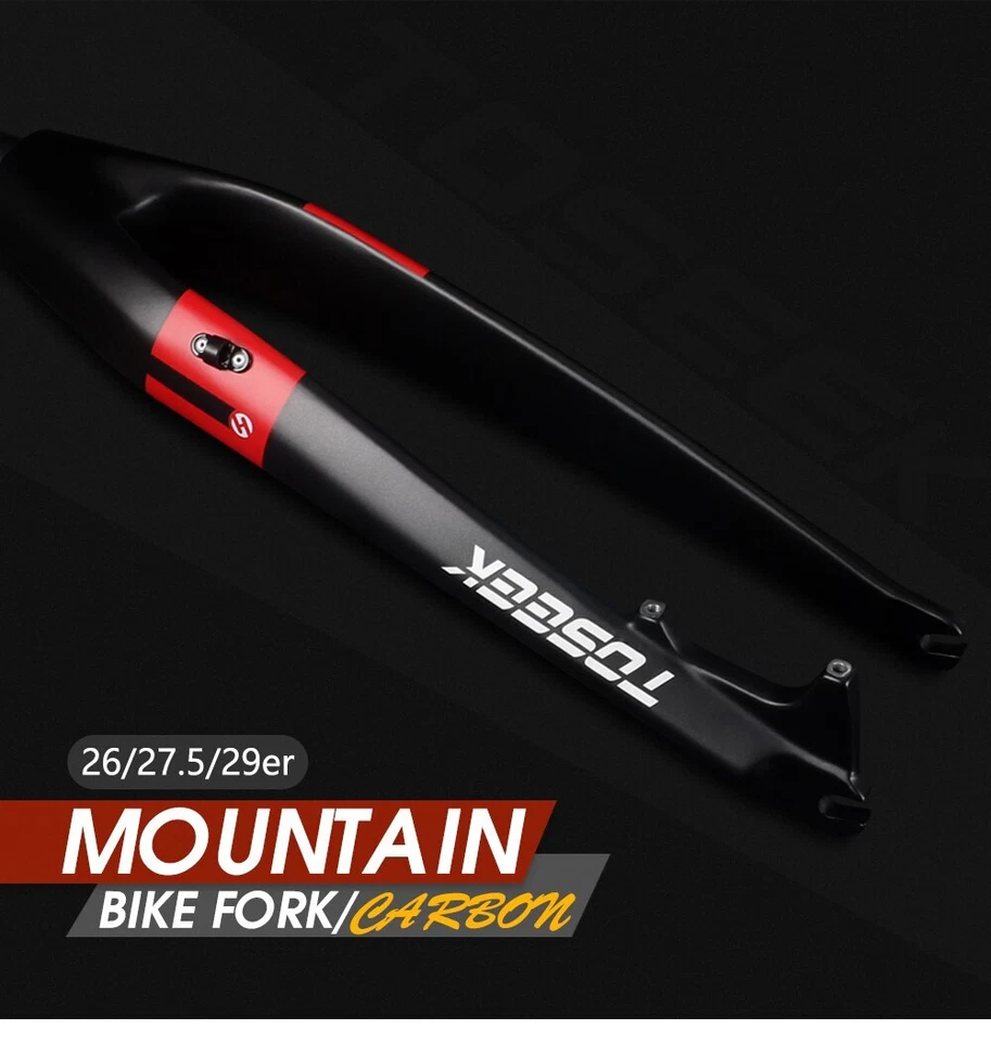 Bicicleta Montaña Fibra de Carbono Horquilla Rígida Bicicleta MTB Freno de Disco Horquilla Dura Cónica Foto 4 de 4