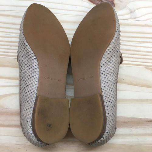 Cole Haan Shoes Womens 7 B Sabrina Snakeskin Print Loafers Slip On D44256 Brown - Picture 9 of 17