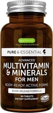 Advanced Men's Multivitamin, Methylated B-Vitamins MTHFR Supplement, Clean Label