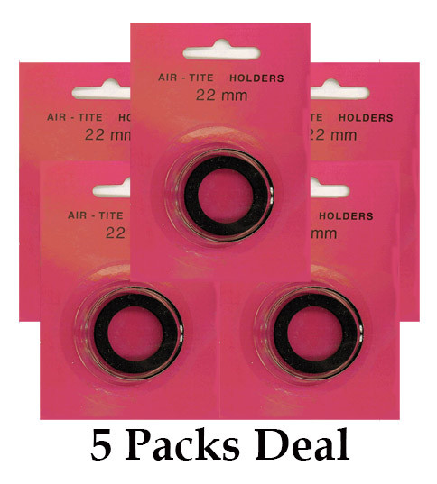 25 Air-Tite A22 Coin Capsules - Direct Fit For 22mm Collectible Coins Protection