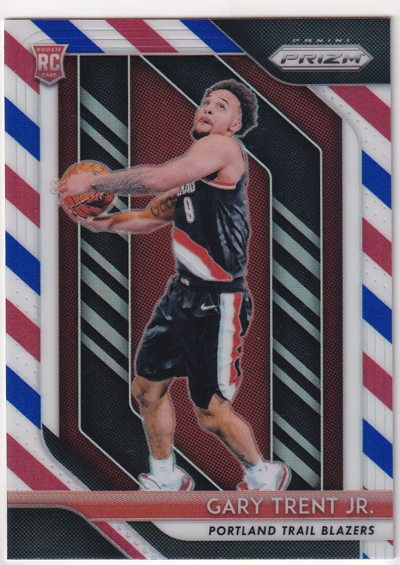 2018-19 PRIZMS RED WHITE BLUE RC GARY TRENT JR. TORONTO RAPTORS PRIZM JC-3278