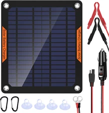 OYMSAE 5W 12V Solar Car Battery Charger Portable Waterproof Solar Power Battery 
