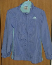 Adidas Girl's 6X Lavender Three Stripe Mesh Lined Polyester Windbreaker Jacket