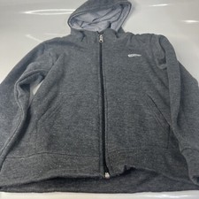 Zip Hoodie Boys Polyester Fleece Hooded Sweatshirt Kids Charcoal Size 8