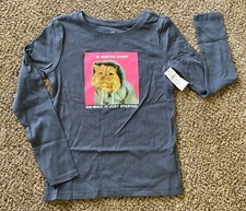 NWT GAP Kids Girl's Graphic Tee Shirt IS WINTER OVER XS 4-5 Long Sleeve Organic