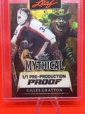 1/1✨2024 Leaf Metal Exotic Mythical Hockey Legends Gilles Gratton Shimmer Proof