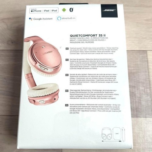 Bose QuietComfort 35 II Rose Gold Wireless Noise Cancelling Headphones Bluetooth - Picture 4 of 4