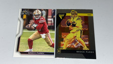 QTY (2) 2022-23 Brock Purdy RC Rookies - Leaf Draft + Base Flux