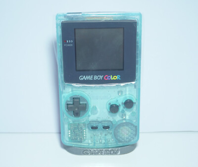 Transparent Crystal Blue Gameboy Color GBC CGB-001 Handheld