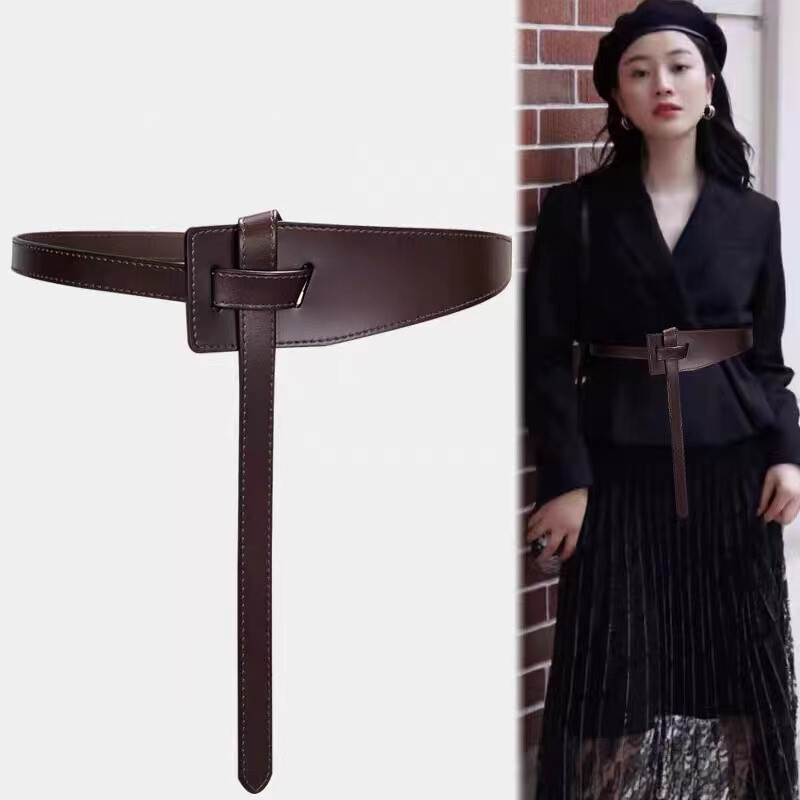 Women Dress Belt for Jumpsuit Coat Fashion Tie a Knot 
