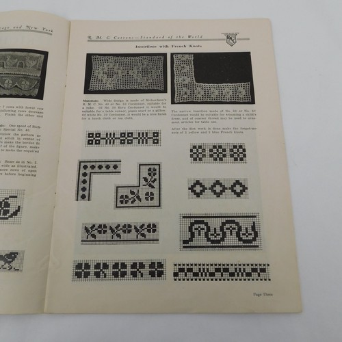 Richardsons New Designs in Filet Crochet Book 14 Silk Company Antique 1917 Extra - Picture 6 of 8