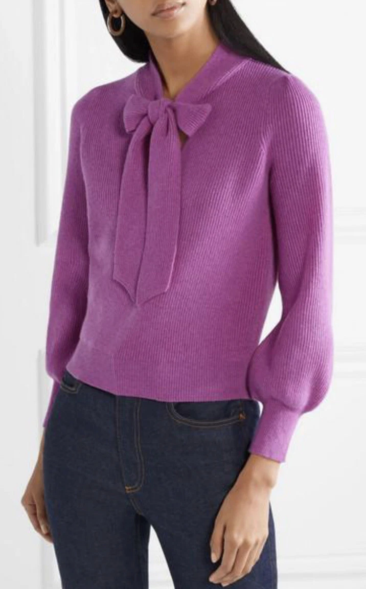 CO by GOOP Tie-Neck 100% Cashmere Sweater Size Small NWT | eBay