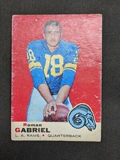 1969 TOPPS #125 ROMAN GABRIEL L.A. RAMS FOOTBALL CARD!!!!