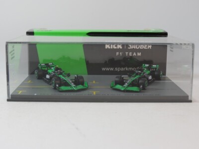 Spark Set Sauber F1 C44 #77 Bottas + #24 Zhou Abu Dhabi Gp 2024 1/64 Y417