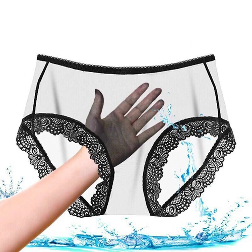 4 Pack Womens Sexy Underwear See Through Knickers Lingeries Sheer Lace Panties - Picture 8 of 19
