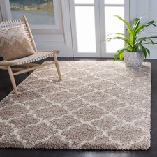 Safavieh Power Loomed Hudson Shag Beige / Ivory Area Rugs - SGH282F