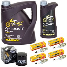 Inspektion 5L Öl Set für Suzuki GSX 1100 F GV72 GSX 1988-1996 Ölfilter Zündkerze