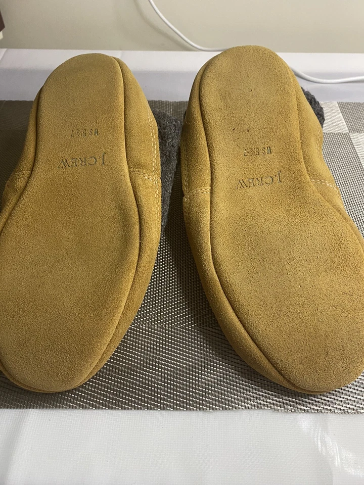卧室拖鞋及膝 J Crew Yarn 莫卡辛女鞋 5,5-7 码 — 第 2/3 张图片