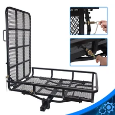 500 Lbs Hitch Cargo Carrier w/Ramp Scooter Carrier  Hitch Mount Scooter Rack