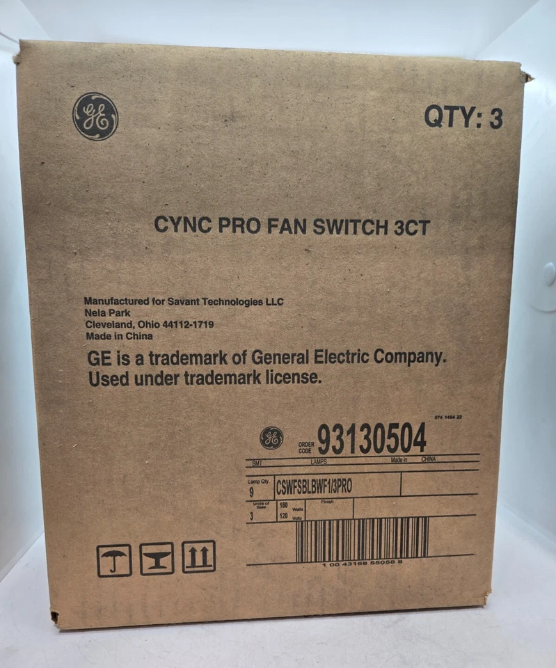 Pro Pack Box of 9 Cync GE Smart Ceiling Fan Switches White FAST FREE SHIPPING b - Image 4 of 4