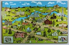 Postcard Stitchery Mural of Education In Houston at the Turn of the Century C 22