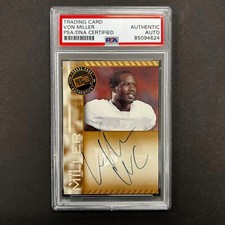 2011 Press Pass #PPS-VM Vonn Miller Signed Card AUTO PSA Slabbed Broncos