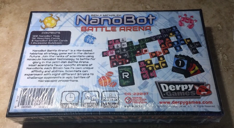 NANOBOT BATTLE ARENA Skill Game Age 14+ Benji Michalek Nano Bot Tile Game RARE - Image 2 of 4