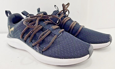 Puma womens athletic shoes Prowl knit style Size 7.5 M black lace up NEW
