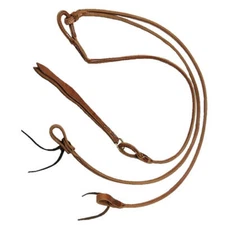 New Herman Oak Harness Leather Stitched Romel Reins with Water Loops