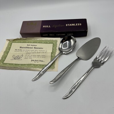 Hull Stainless Flatware First Star Hostess Set 3 Piece Japan