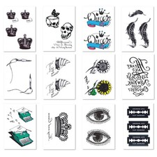 Mix Elegant Hand-drawn Temporary Tattoo, Hand-drawn Cartoon Tattoo Art