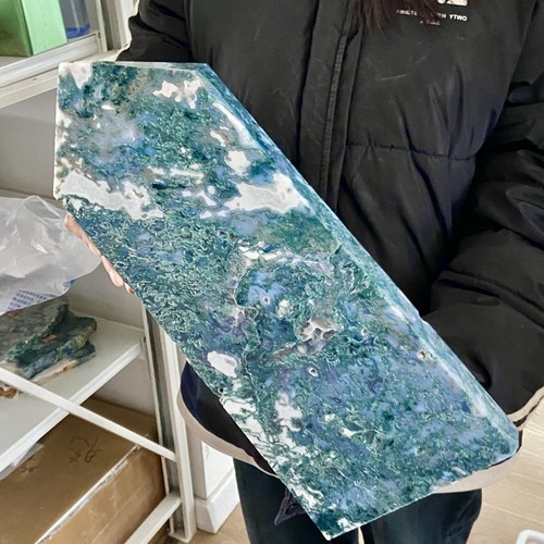 11.66LB Natural water grass agate column Obelisk quartz crystal sample column - 第 11/15 張圖片