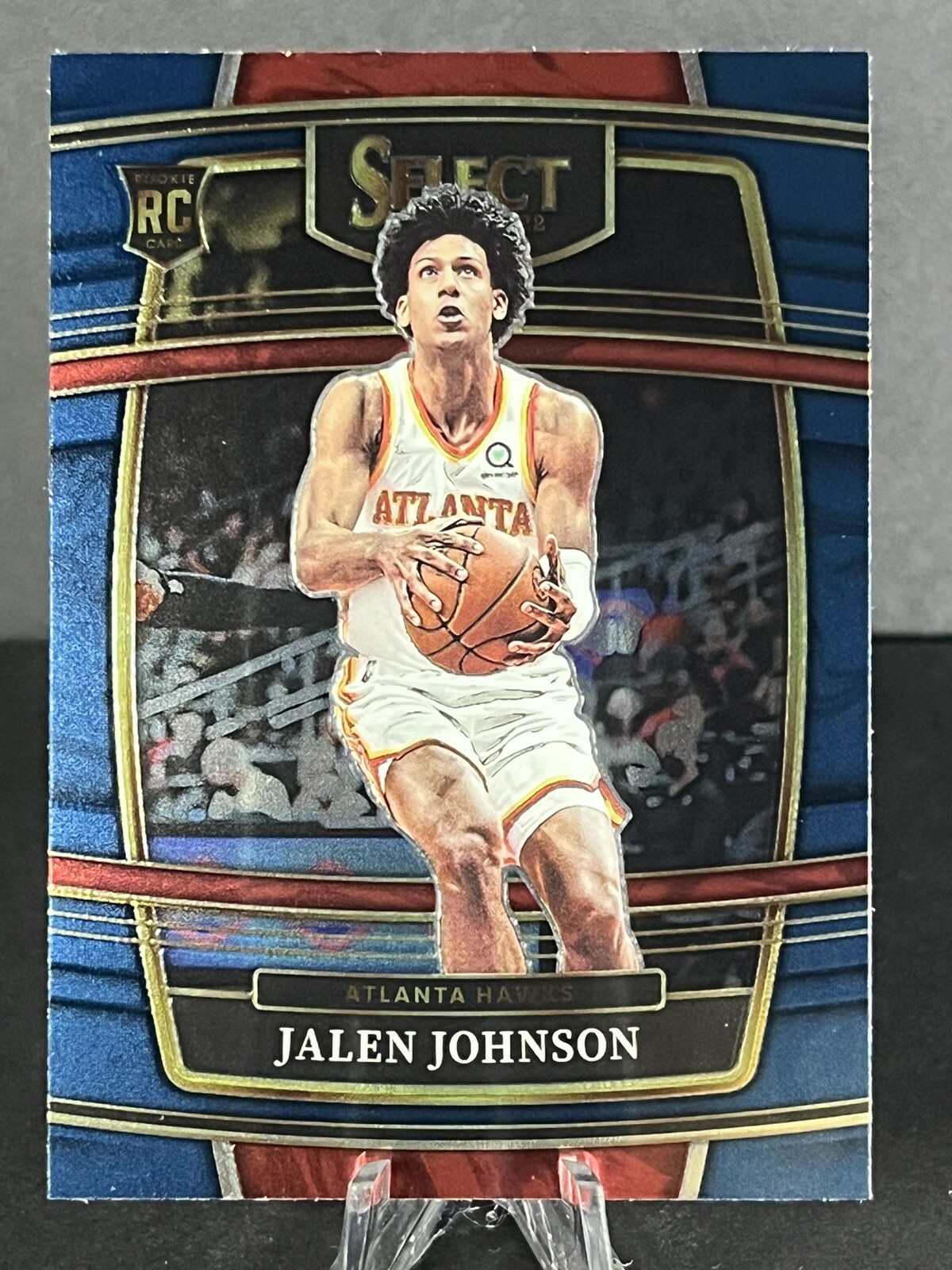 2021-22 Panini Select - Concourse Blue Prizm #17 Jalen Johnson (RC)