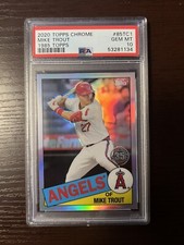 2020 TOPPS CHROME MIKE TROUT 35th Anniversary 1985 Topps #85TC1 PSA 10 GEM MT