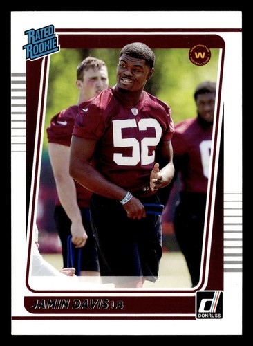 Jamin Davis 2021 Donruss RATED ROOKIE #337 Washington Football Team FOOTBALL RC