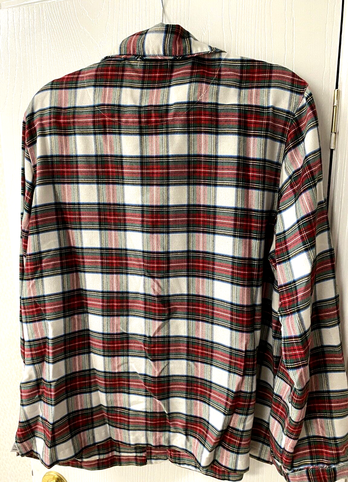 Pottery Barn Kids Plaid ADULT Flannel Holiday PJ Set Large (2