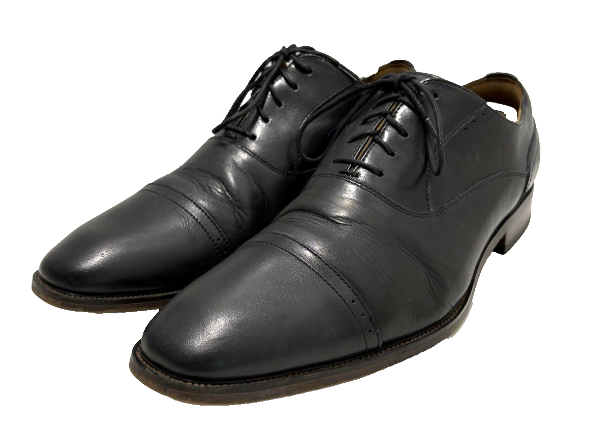 SAOLA Abito Oxford Florsheim Midtown Cap Toe Uomo Taglia 12D Nero Pelle Super Morbida