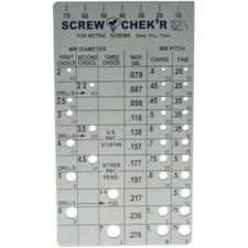 Metric Screw Thread Checker M2 to M7mm Stainless Steel Thread Gauge