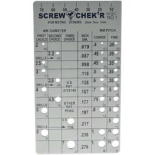 Metric Screw Thread Checker M2 to M7mm Stainless Steel Thread Gauge