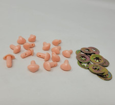 15 pcs VTG Zim's Flesh D-Type Triangle Plastic Animal Dog Nose 12mm Craft Toy