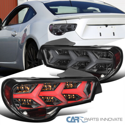 [Sequential LED Taillights] Fits 13-16 Scion FRS Subaru BRZ Lambo Style (Smoke)
