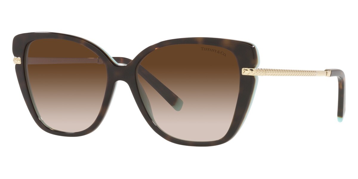 NWT TIFFANY & Co Sunglasses TF4190 81343B HAVANA ON BLUE / BROWN
