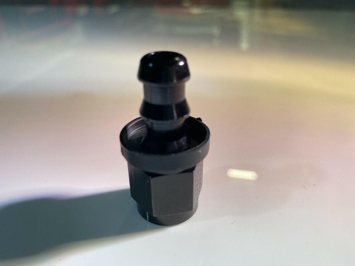Fragola Hose Fitting #10 Straight Push Lock Black 200110-BL Fragola Hose Fitting #10 Straight Push Lock Black 200110-BL