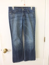 7 For All Mankind Jeans Flip Flop Medium Wash Flared Size 26 (29x28) Made in USA