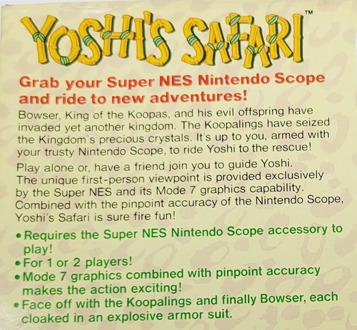 SNES - Yoshis Safari - Nintendo Cartridge + Manual - PAL - Near Mint! - Picture 7 of 16