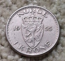 1 Krone Various Dates Norway km#397 Coin  By coin_lovers