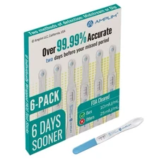Amplim Early Detection Pregnancy Test 6 Count – 99.99% Accurate 10mIU/mL Ultr...