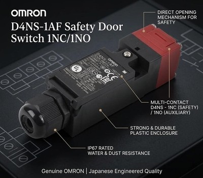 OMRON D4NS-1AF Safety Door Switch 1NC/1NO 10A 3A 240V Door Interlock Switch  RH