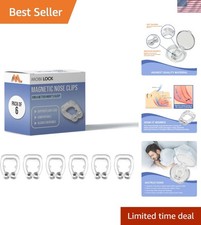 Pack of 6 Magnetic Anti-Snore Clips - Silicone Nose Clips for Peaceful Sleep