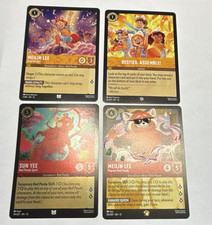 Disney Lorcana attack of the vine 4-Card Lot Meilin Lee Sun Yee Cold Foil